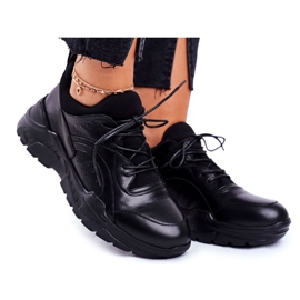 Women's Sneakers Goe Leather Black GG2N3041 Women's Sneakers Goe Leather Black GG2N3041