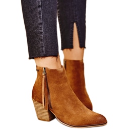 Women's Boots On High Heel Big Star Camel GG274364
