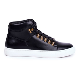 Men's Leather Sneakers GOE Black GG1N3009