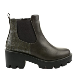 Gray flat boots in eco-leather Established grey