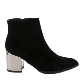 BM Black ankle boots made of Astihusa eco-suede