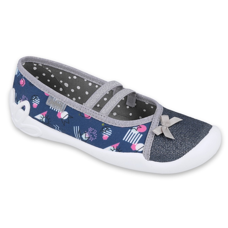 Befado children's shoes 116Y276 navy blue silver grey