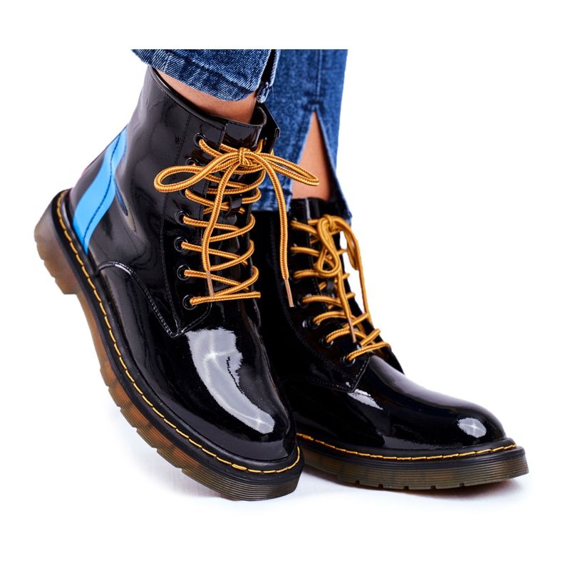 Women's Boots Trappers Glany Goe Leather Black GG2N3056