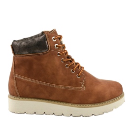 Camel laced boots Haireino brown