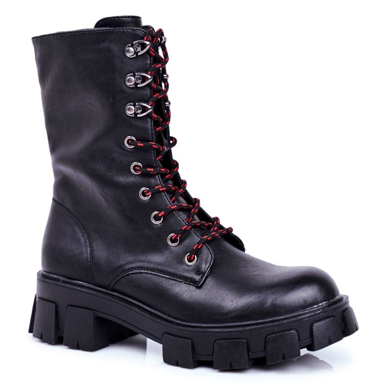 S.Barski Women's High Grunge Black Moderniso Boots