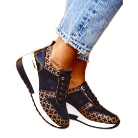 S.Barski Women's Sport Shoes Sneakers Black White Metronus beige