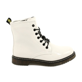 Evento Women's boots, varnished white boots 20bt35-3001