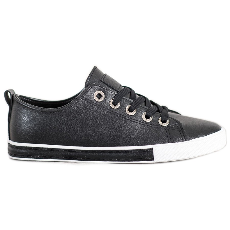 SHELOVET Eco Leather Sneakers black