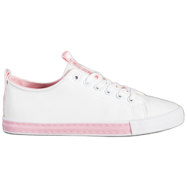 SHELOVET Eco Leather Sneakers white pink SHELOVET Eco Leather Sneakers white pink