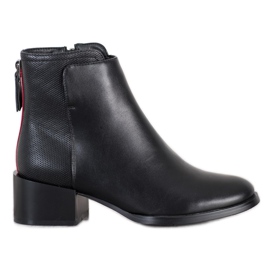 Filippo Comfortable Black Ankle Boots
