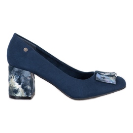 Filippo Comfortable Pumps On A Bar navy blue
