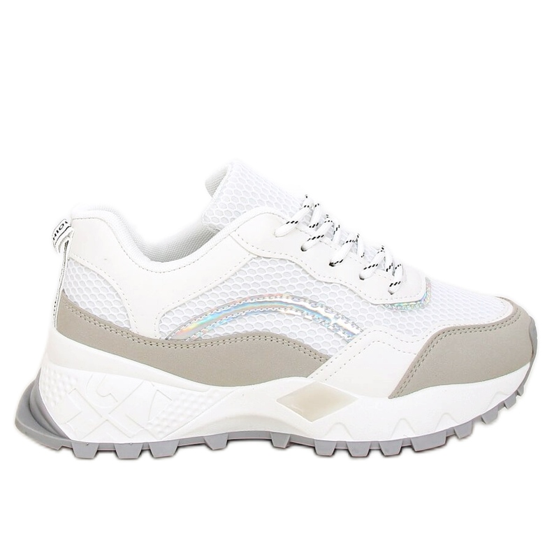 White and gray LA87P Gray sports shoes grey White and gray LA87P Gray sports shoes grey