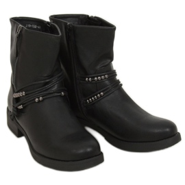 Black military boots J19-108 Black