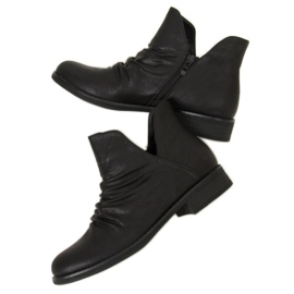 Boots with a cut-out face black ST-22P Black Boots with a cut-out face black ST-22P Black