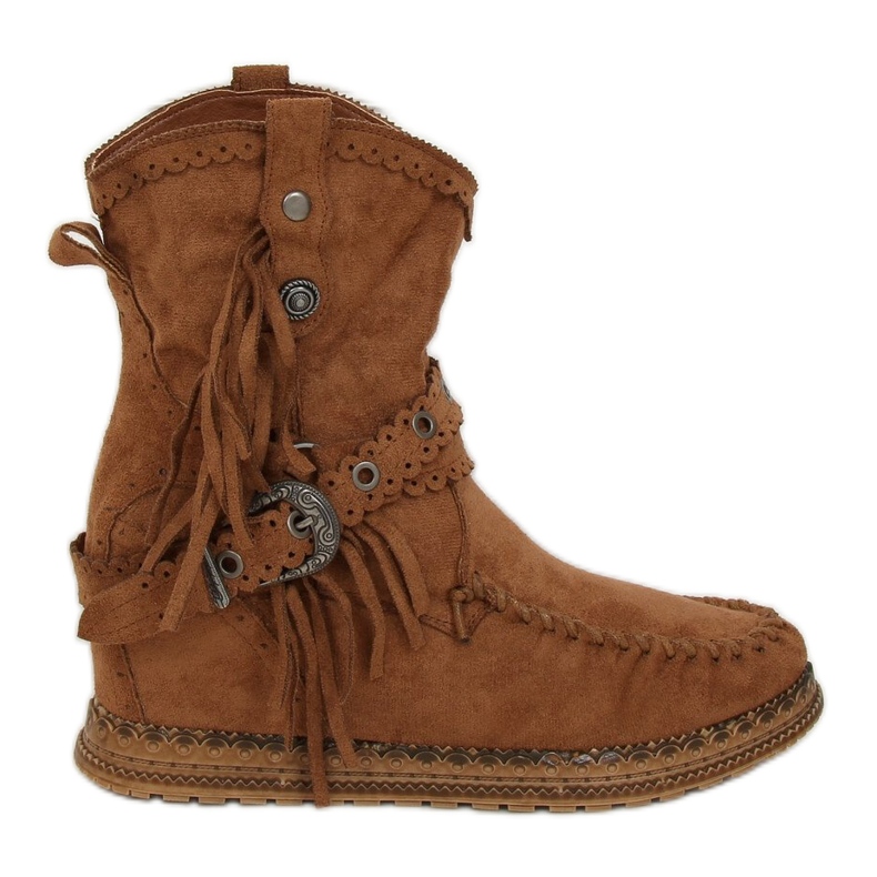 Boots in the style of boho camel ST-17P Camel brown
