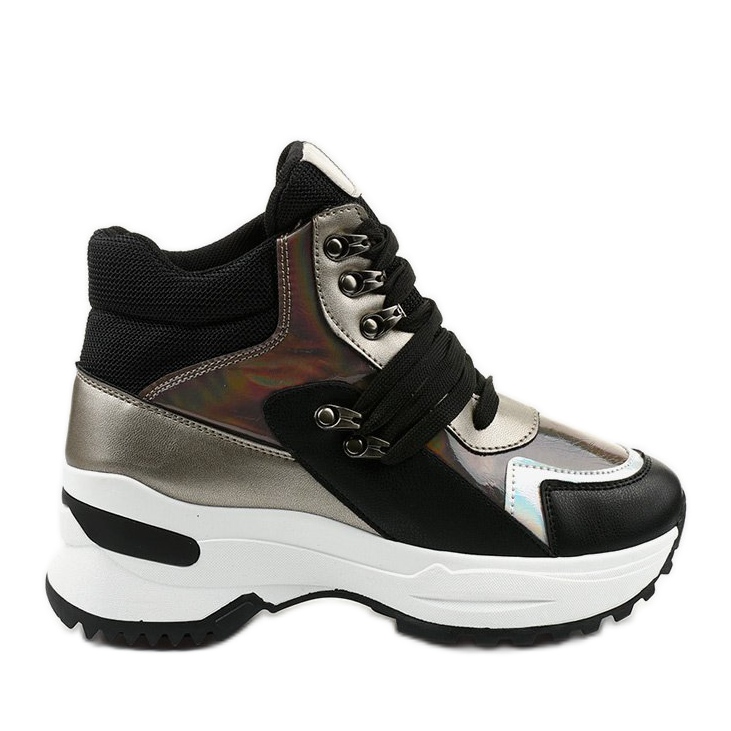 Black Gianna slip-on sneakers multicolored