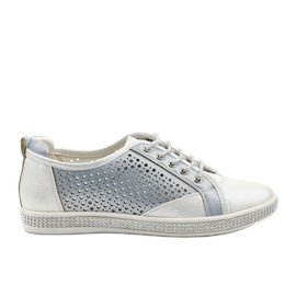 PA1 White openwork eco-leather sneakers A18-6252