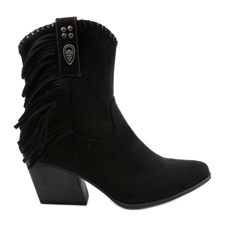 Black suede cowboy boots from Lamimeila