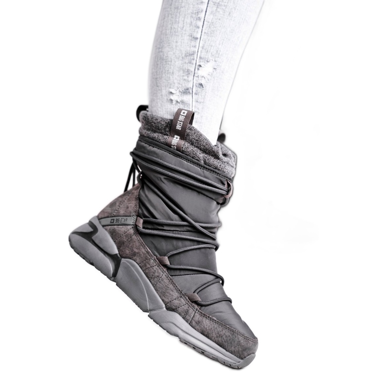 Women's snow boots Big Star Gray GG274629 grey