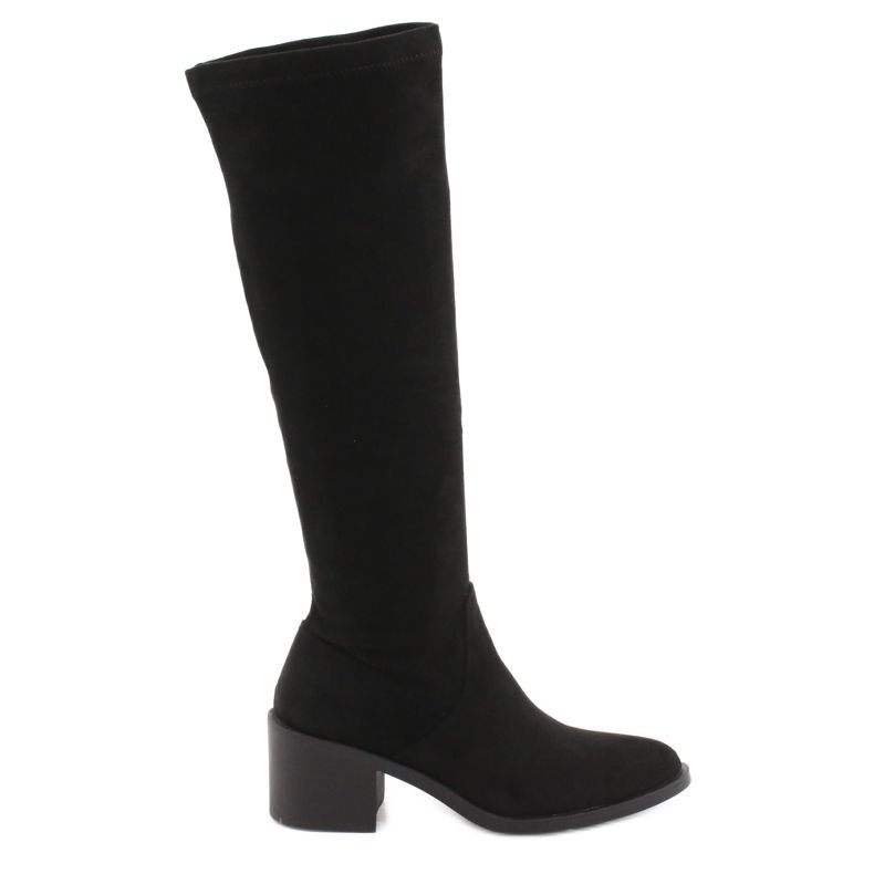 Filippo Suede knee high boots DKZ1585 / 20 BK black