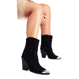 Women's High Boots Suede Steel Toe Black Emporia Women's High Boots Suede Steel Toe Black Emporia