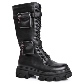 PS1 Women's Boots On The Platform Black Warm Winryna