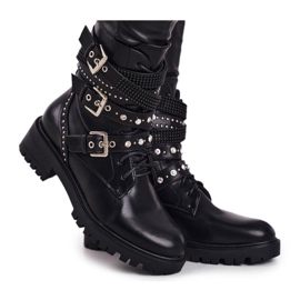 SEA Women's Boots With Buckles Grunge Black Victory