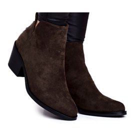 S.Barski Women's Boots With Flat Heel Warm Autumn Khaki Milky