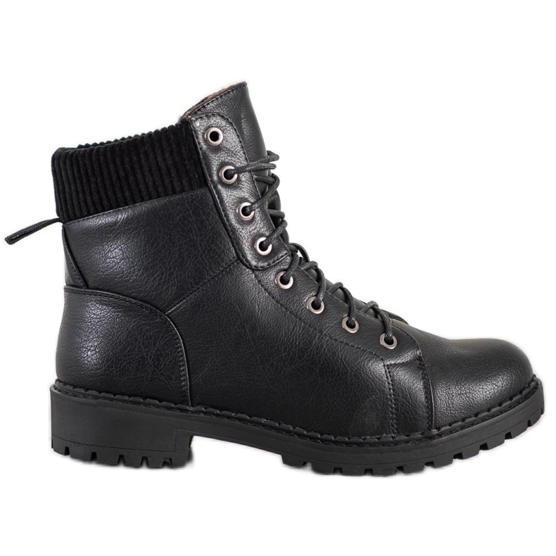 Kylie Laced Trappers black