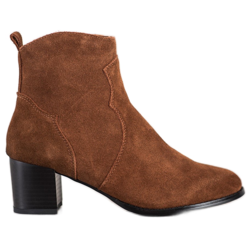 Filippo Leather high-heeled ankle boots brown