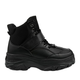 Black fashionable sports sneakers made of eco-leather Soulsille Black fashionable sports sneakers made of eco-leather Soulsille