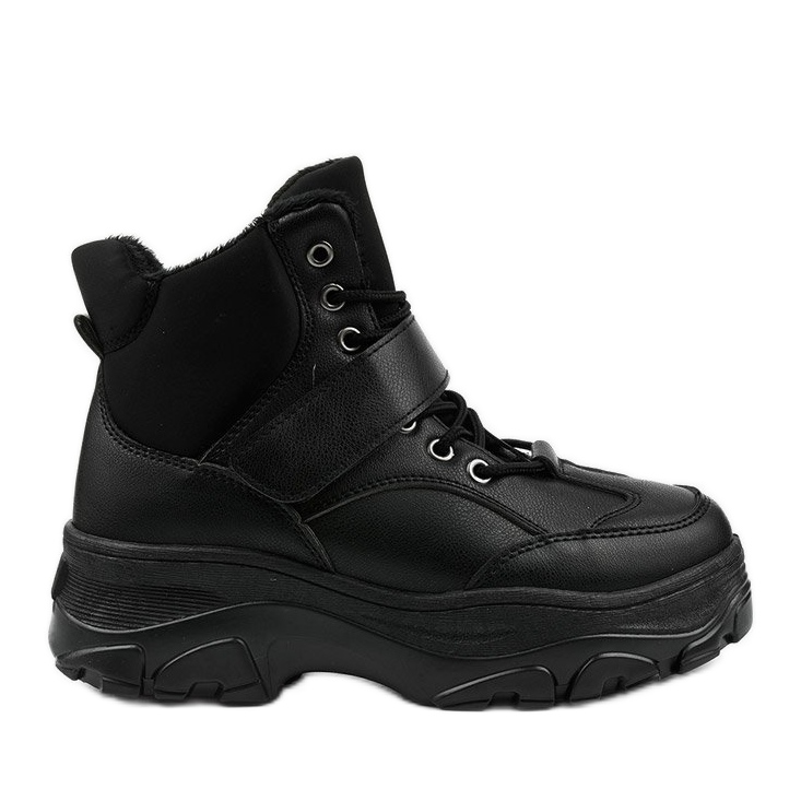 Black fashionable sports sneakers made of eco-leather Soulsille Black fashionable sports sneakers made of eco-leather Soulsille