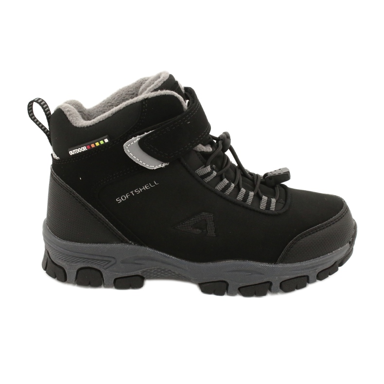 American Club American softshell boots winter boots with a membrane black grey
