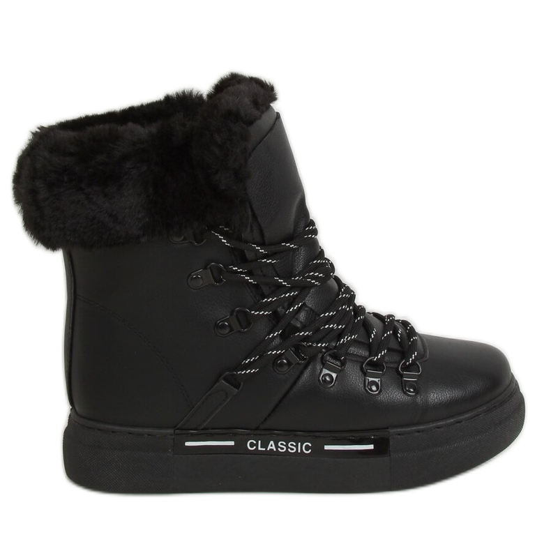 Black thickly insulated snow boots BK903 Black Black thickly insulated snow boots BK903 Black