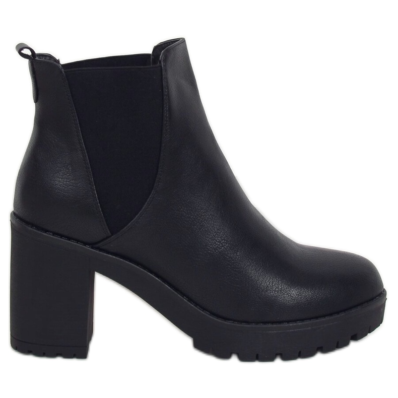 Black Chelsea boots, black J19-129 Black