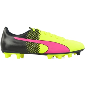 puma evospeed yellow and pink