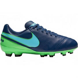 Nike Tiempo Legend Vi Fg Jr 819186 443 soccer shoes navy blue