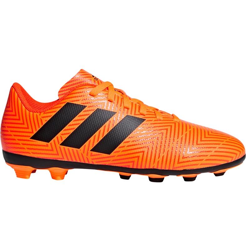 The adidas Nemeziz 18.4 FxG Jr DB2355 football boots multicolored orange