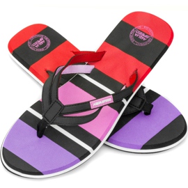 Aqua-speed Marina 07 women's pool slippers black red pink