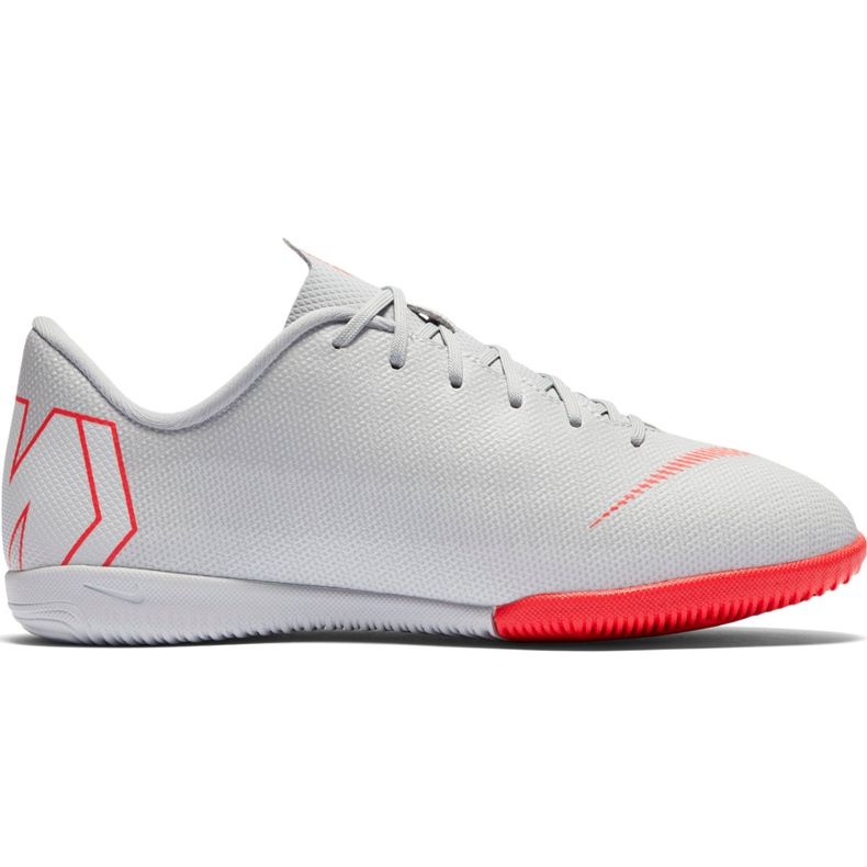Nike Mercurial Vapor X 12 Academy Ic Jr AJ3101 060 soccer shoes white grey