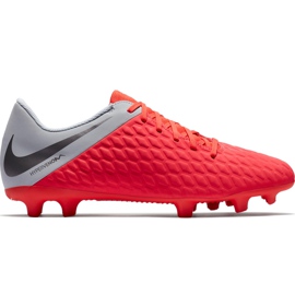Nike Hypervenom Phantom 3 Club Fg Jr AJ4146 600 football shoe red multicolored