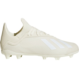Adidas X 18.3 Fg Jr DB2417 football boots white, cream beige