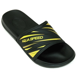 Aqua-Speed Idaho men's pool slippers col. 18 black yellow Aqua-Speed Idaho men's pool slippers col. 18 black yellow