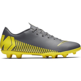 Nike Mercurial Vapor 12 Club Mg AH7378 070 soccer shoes grey gray, yellow -  KeeShoes