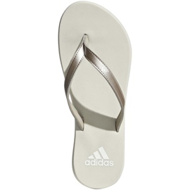 Adidas women's Eezay Flip Flop white F35034 slippers grey