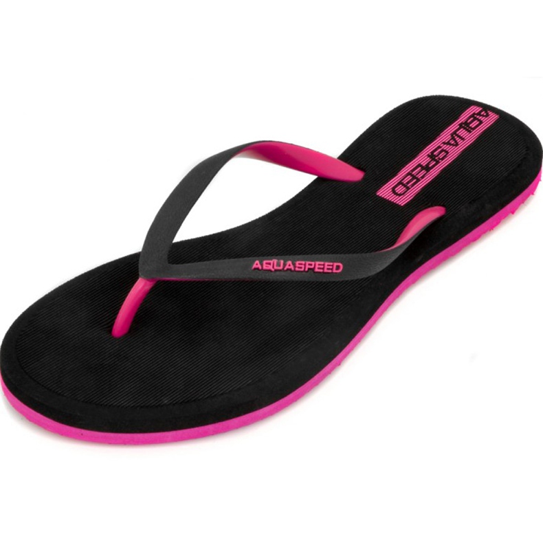 Women's swimming pool slippers Aqua-speed Genoa col. 37 black pink
