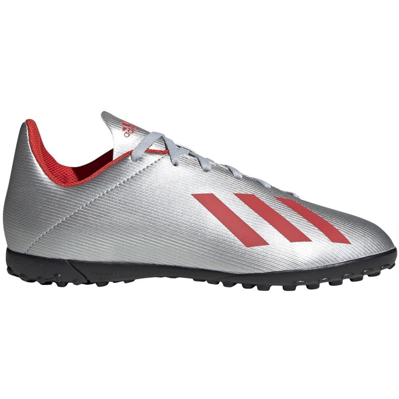Football boots adidas X 19.4 Tf Jr silver F35348 red