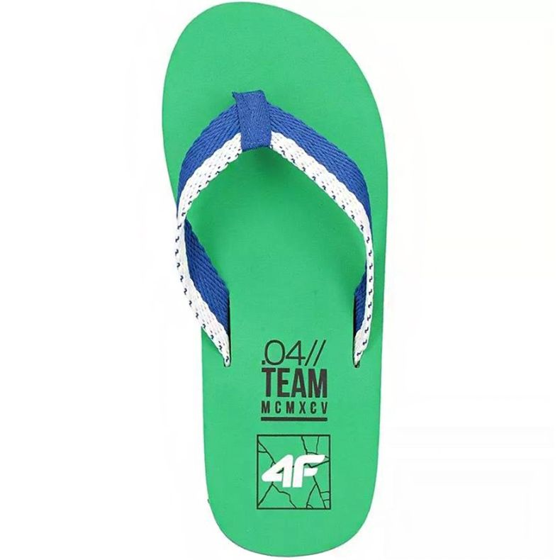 Men's slippers 4F green H4L19 KLM002 41S white blue