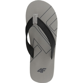 Men's 4F beige slippers H4L19 KLM003 83S black