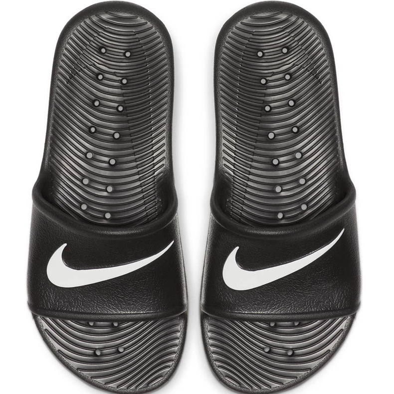 Nike Kawa Shower GS / PS black slippers BQ6831 001 white